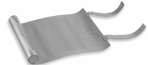 Picture of Leather Menorah Tray Small Size Silver 11"